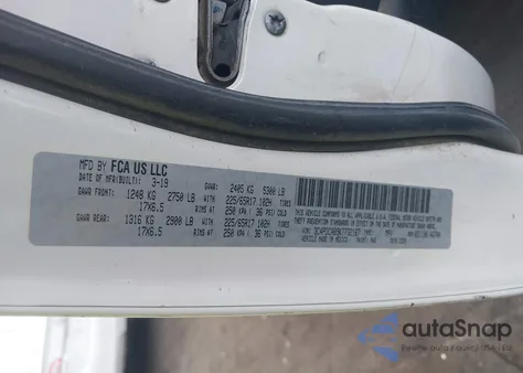 2019 Dodge Journey Se Value Package z USA, uszkodzony, nr VIN 3C4PDCAB9KT732167